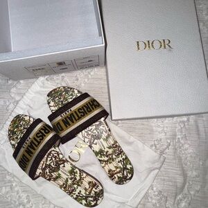 Dior Camouflage Floral Slides